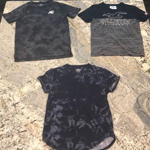 3 Aeropostale 2 Hollister 1 American Eagle shirts.
